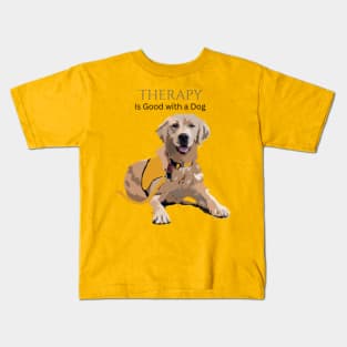Therapy Dog Yellow Kids T-Shirt